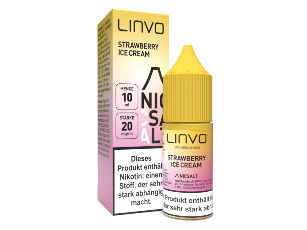 Linvo - Nikotinsalz Liquid - Strawberry Ice Cream