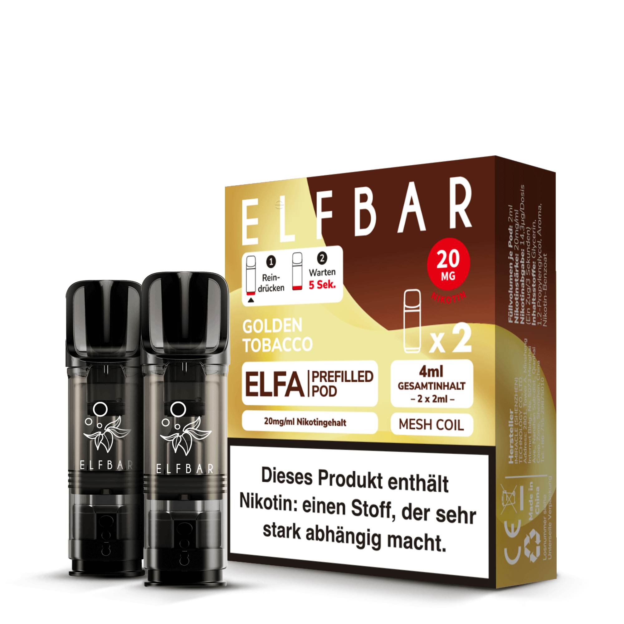 ELFA Pod - Golden Tobacco - 2er Pack *NEU*