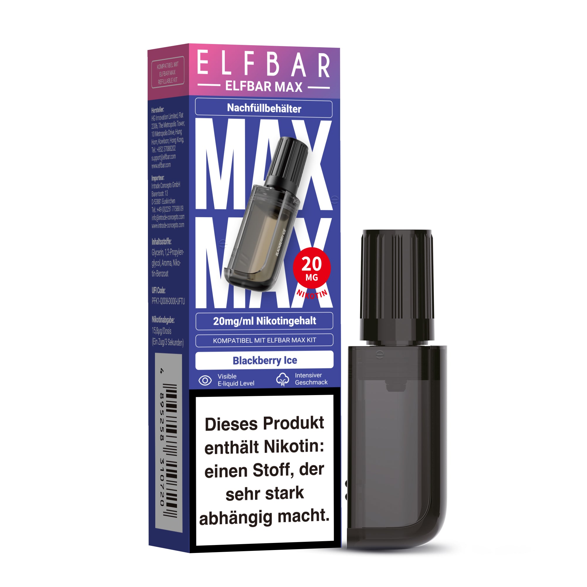 Elfbar MAX Pod - Blackberry Ice - 10ml