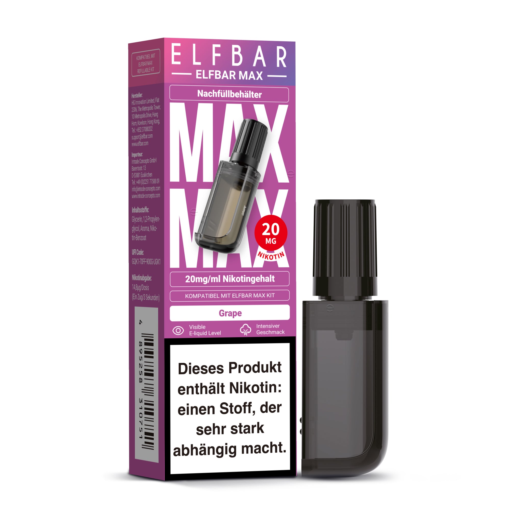 Elfbar MAX Pod - Grape - 10ml