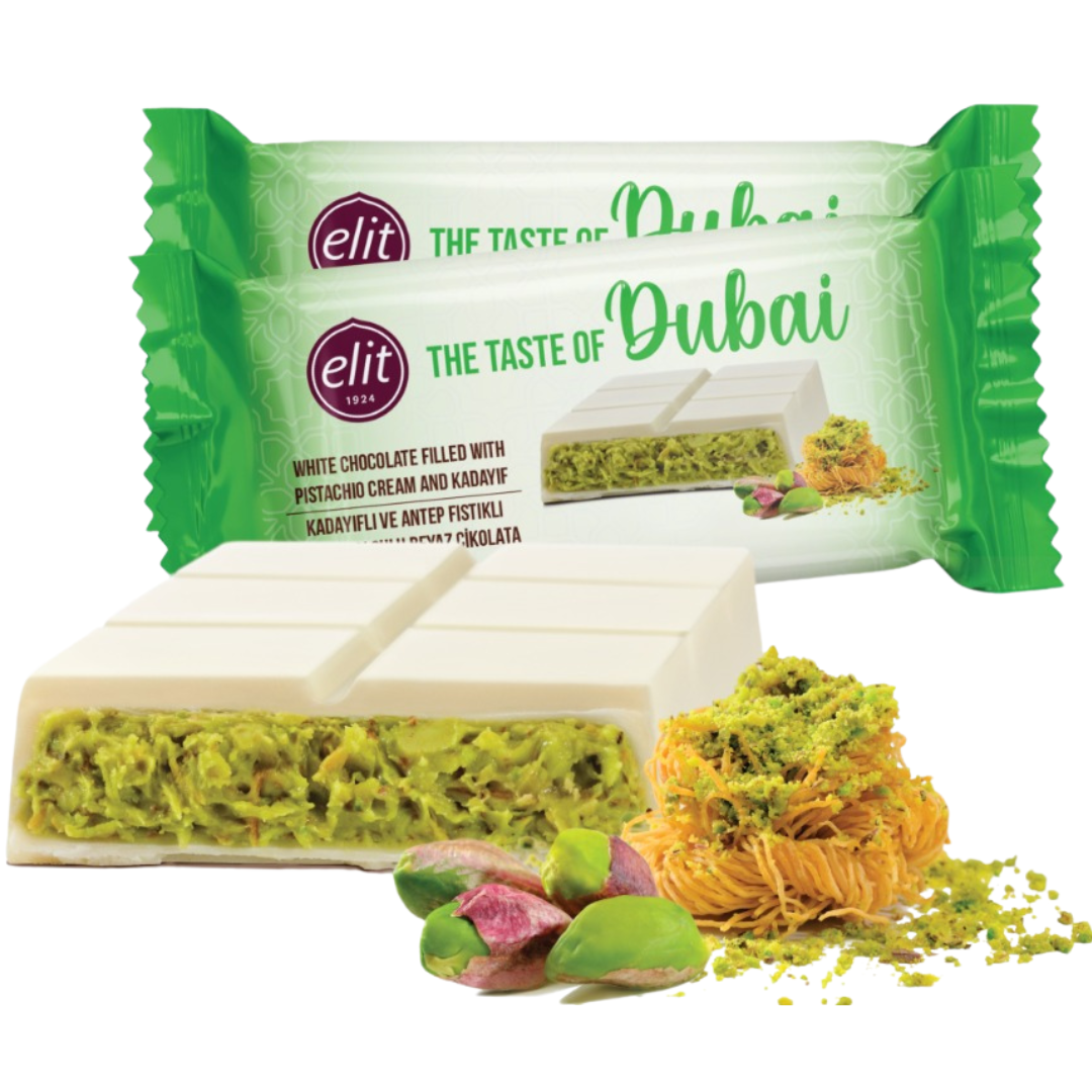 Elit Dubai Weisse Schokolade - Pistazien 30g