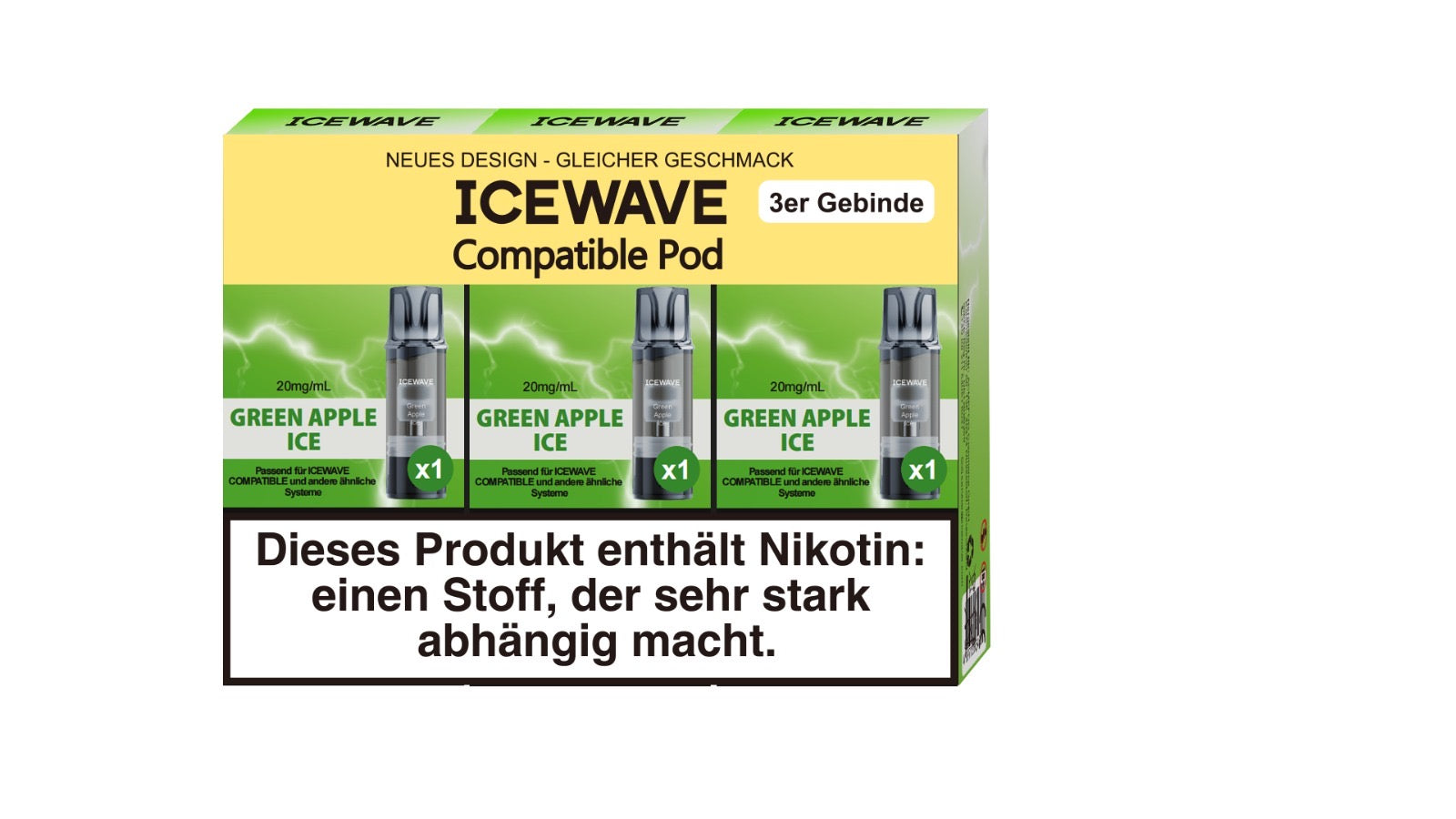 ICEWAVE - Green Apple - 3er Pack