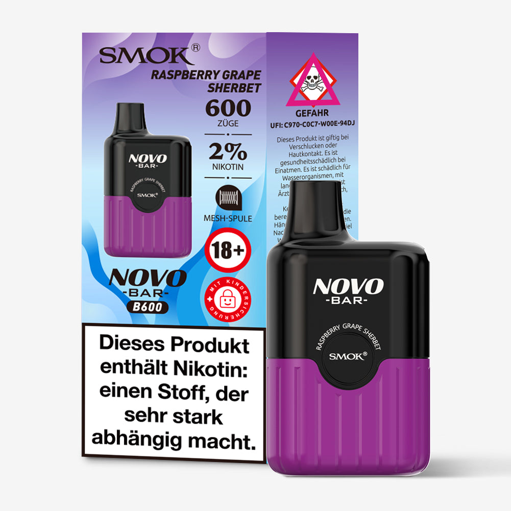 SMOK Novo B600 - Raspberry Grape Sherbet