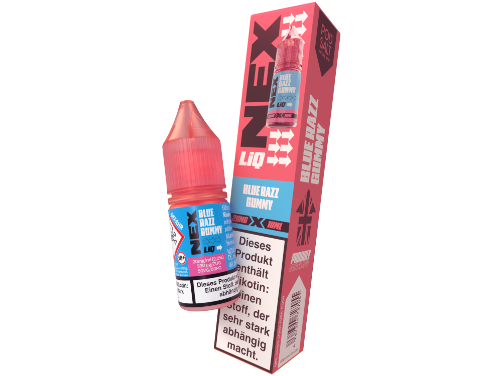 Pod Salt - NexLiq - Nikotinsalz Liquid - Blue Razz Gummy