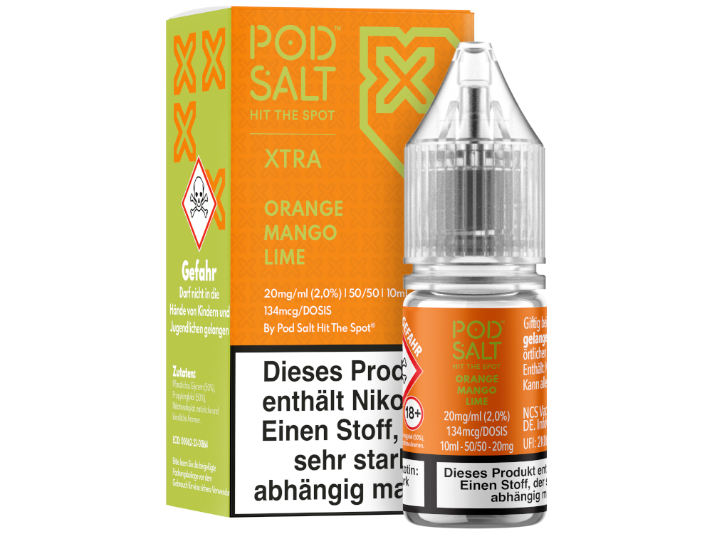 Pod Salt X - Nikotinsalz Liquid - Orange Mango Lime