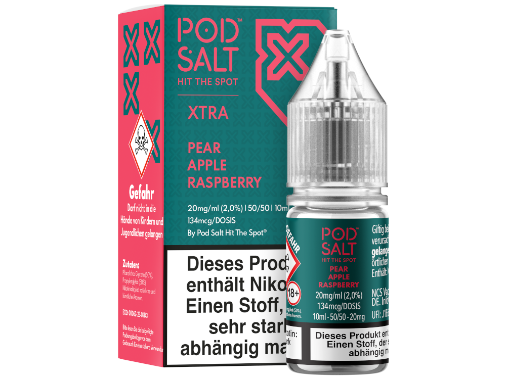 Pod Salt X - Nikotinsalz Liquid - Pear Apple Raspberry