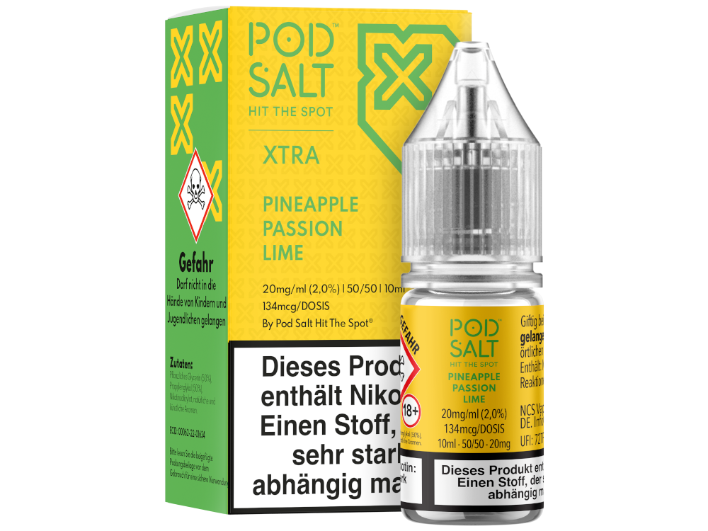 Pod Salt X - Nikotinsalz Liquid - Pineapple Passion Lime