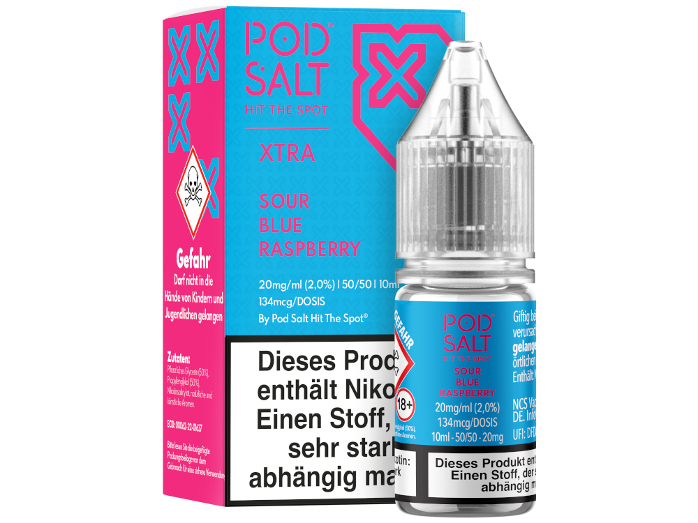 Pod Salt X - Nikotinsalz Liquid - Sour Blue Raspberry