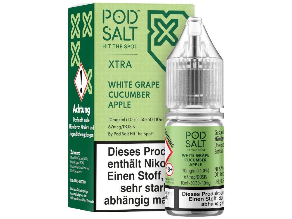 Pod Salt X - Nikotinsalz Liquid - White Grape Cucumber Apple