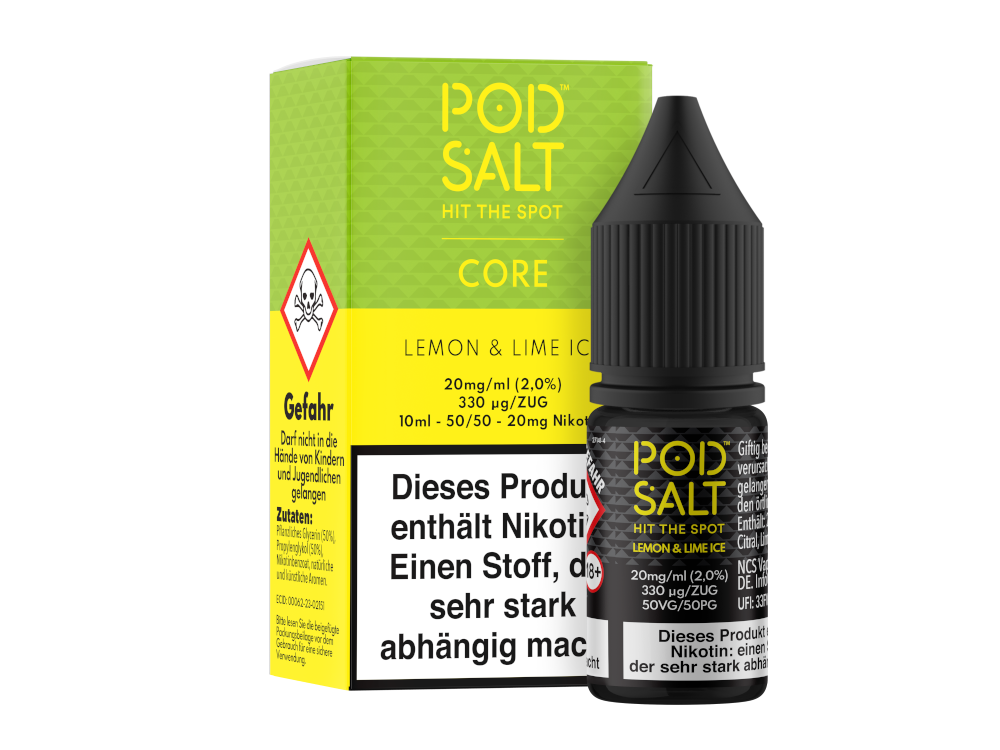 Pod Salt Core - Nikotinsalz Liquid - Lemon & Lime Ice