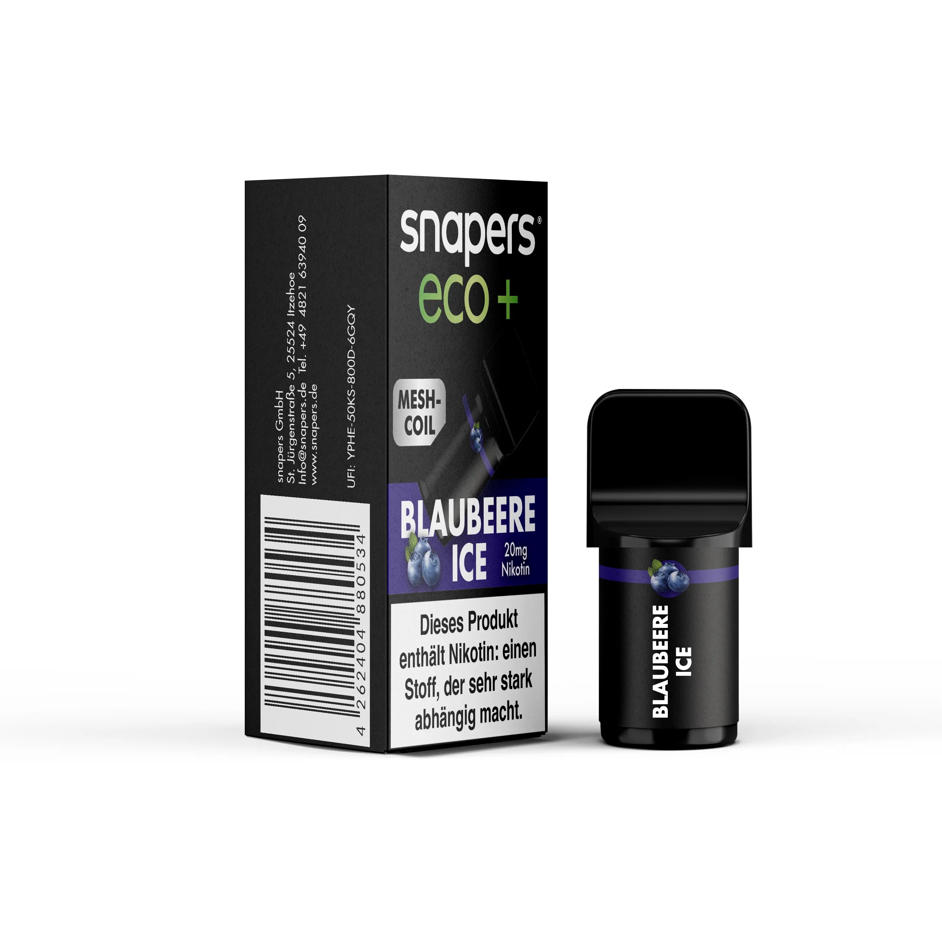 Snapers eco+ 800 - Blaubeere Ice