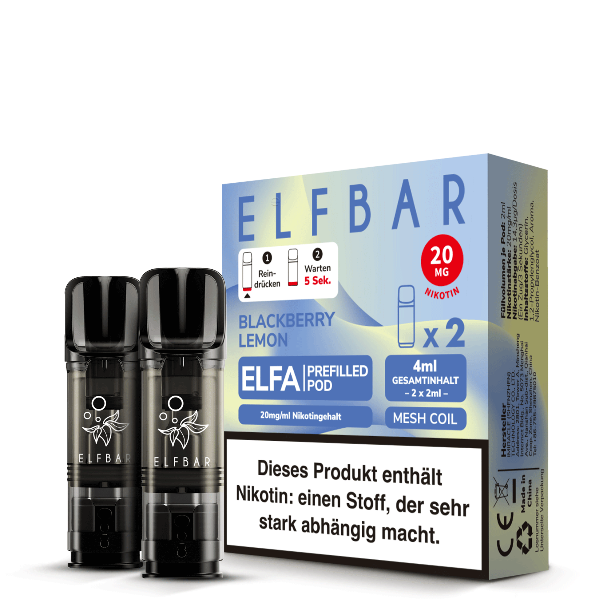 ELFA Pod - Blackberry Lemon - 2er Pack *NEU*