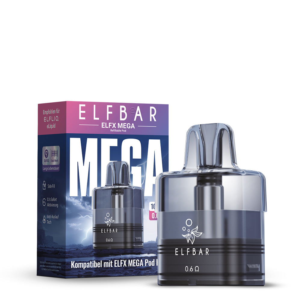 Elfbar- ELFX MEGA Pod - 0.6 Ohm Leere Pods - 10ml