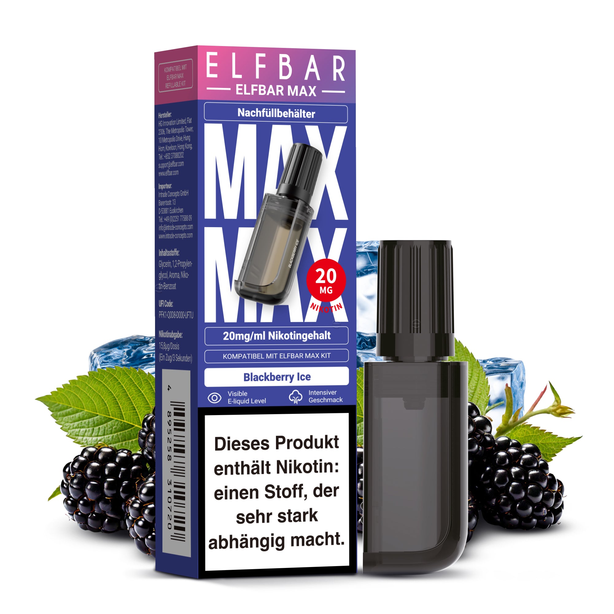 Elfbar MAX Pod - Blackberry Ice - 10ml