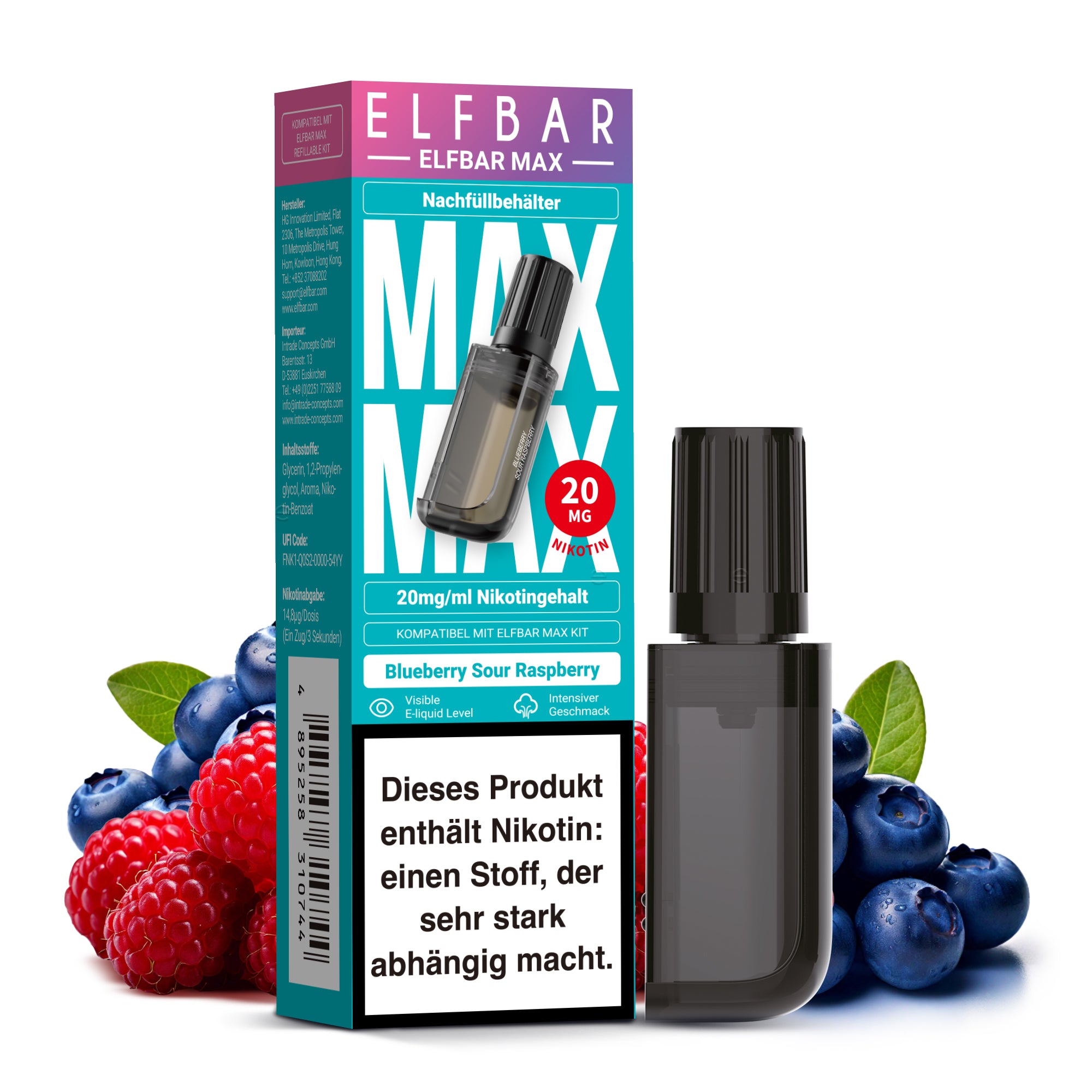 Elfbar MAX Pod - Blueberry Sour Raspberry - 10ml