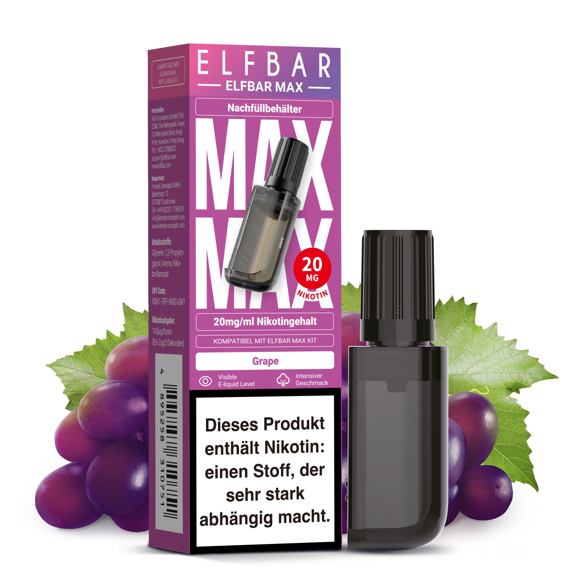 Elfbar MAX Pod - Grape - 10ml