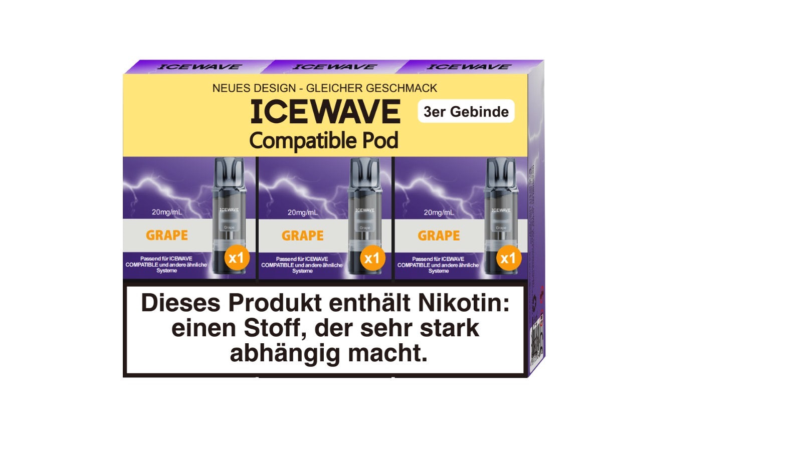 ICEWAVE - Grape - 3er Pack