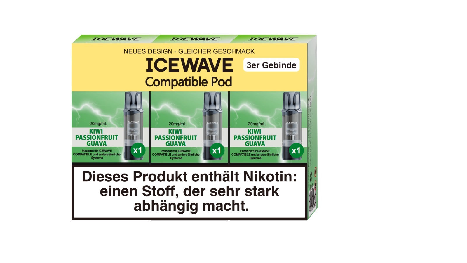 ICEWAVE - Kiwi Passionfruit Guava - 3er Pack