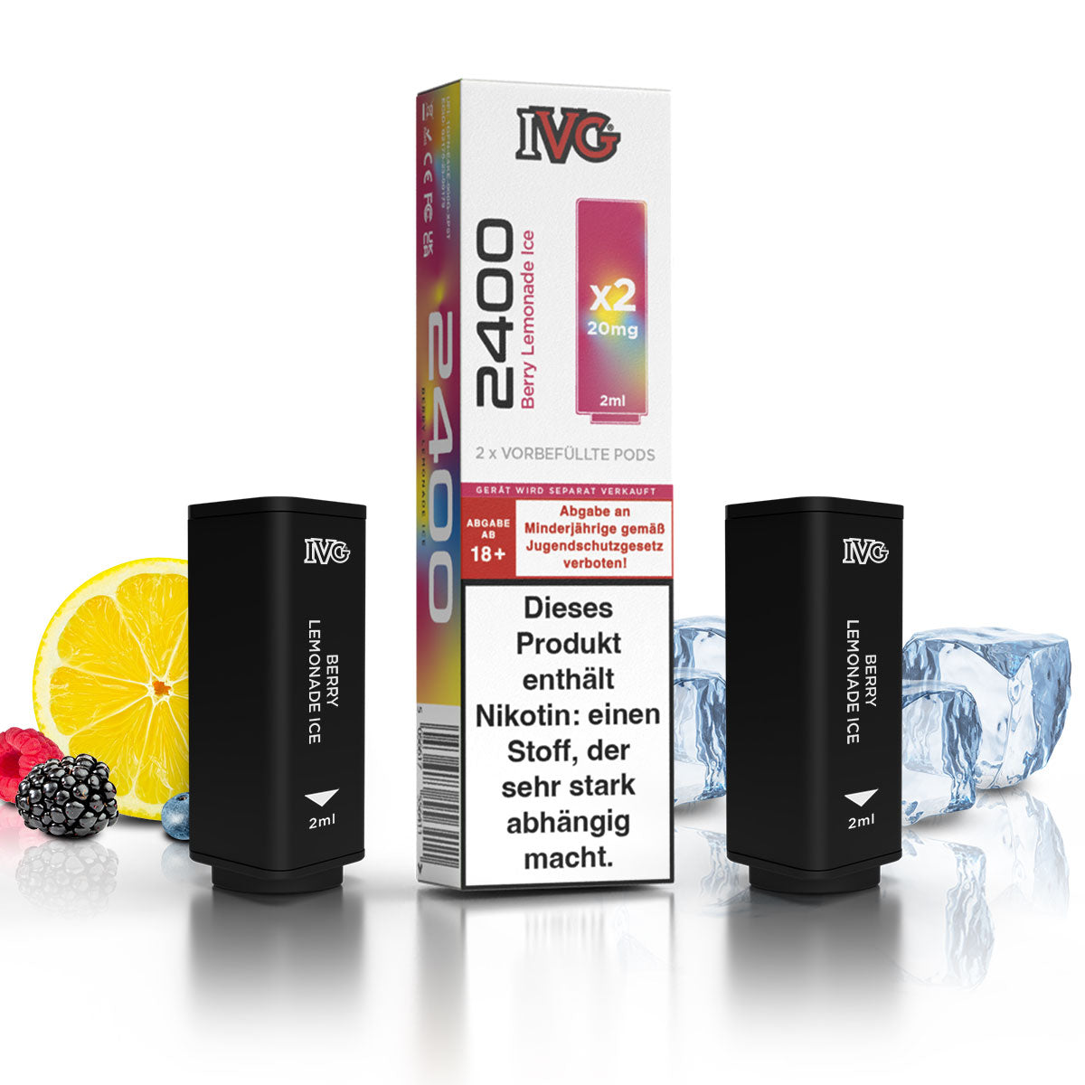 IVG 2400 - Berry Lemonade Ice - 2er Pack - 4-Pod System