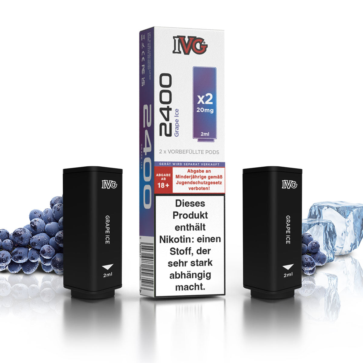 IVG 2400 - Grape Ice - 2er Pack - 4-Pod System