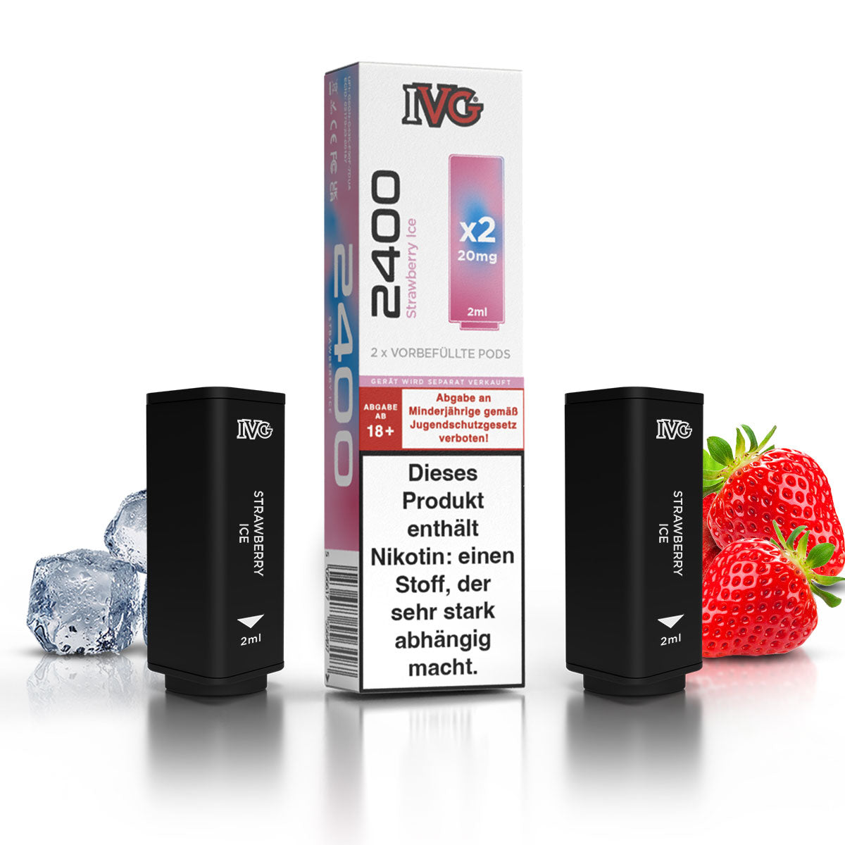 IVG 2400 - Strawberry Ice - 2er Pack - 4-Pod System