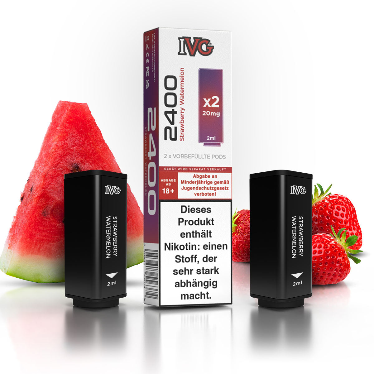 IVG 2400 - Strawberry Watermelon - 2er Pack - 4-Pod System