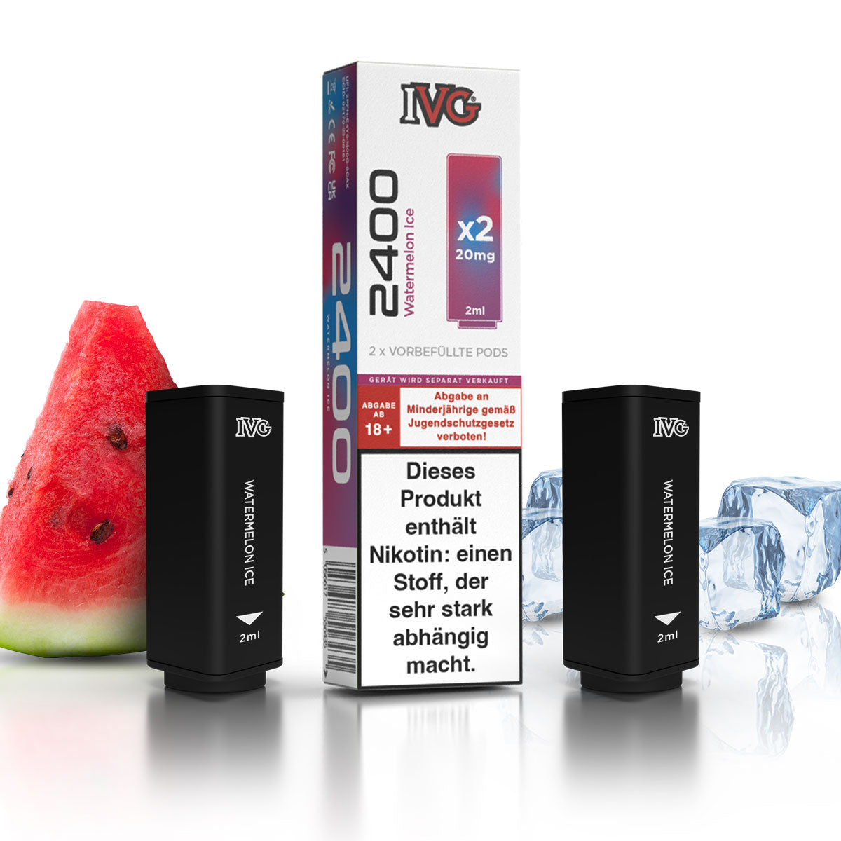 IVG 2400 - Watermelon Ice - 2er Pack - 4-Pod System