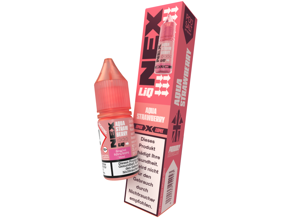 Pod Salt - NexLiq - Nikotinsalz Liquid - Aqua Strawberry