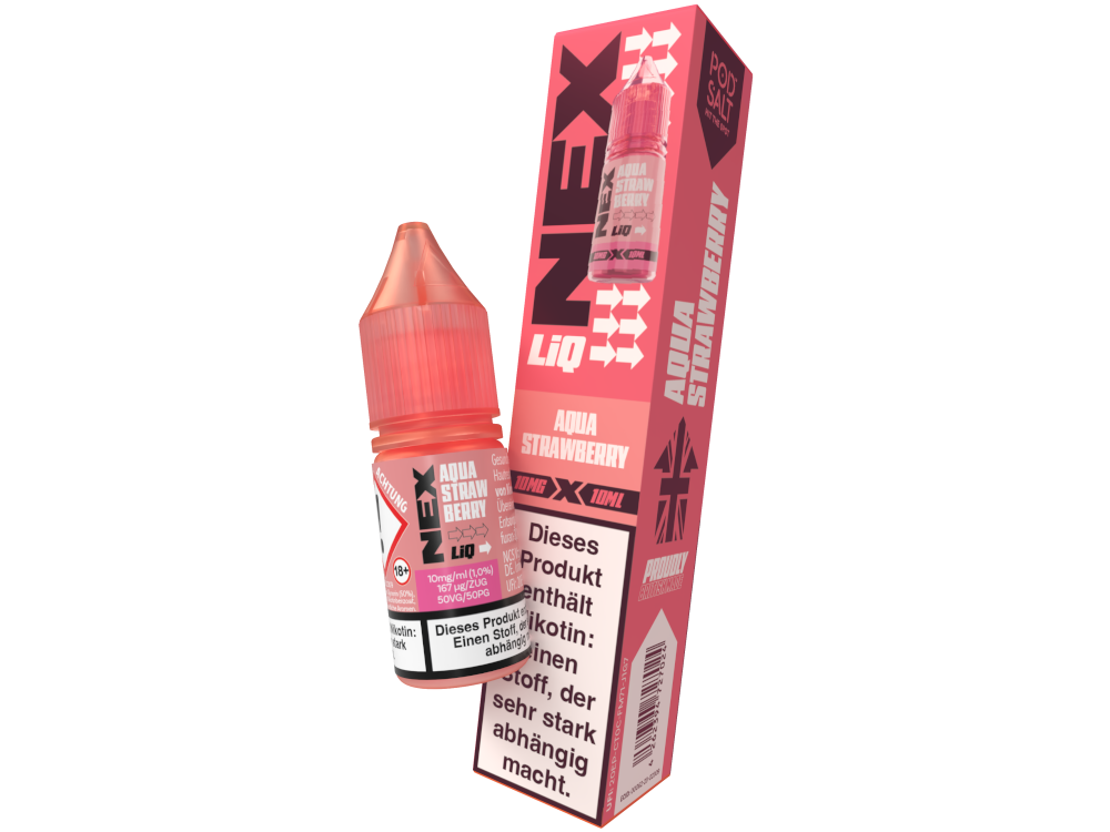 Pod Salt - NexLiq - Nikotinsalz Liquid - Aqua Strawberry