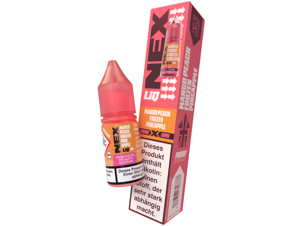 Pod Salt - NexLiq - Nikotinsalz Liquid - Mango Peach Frozen Pineapple