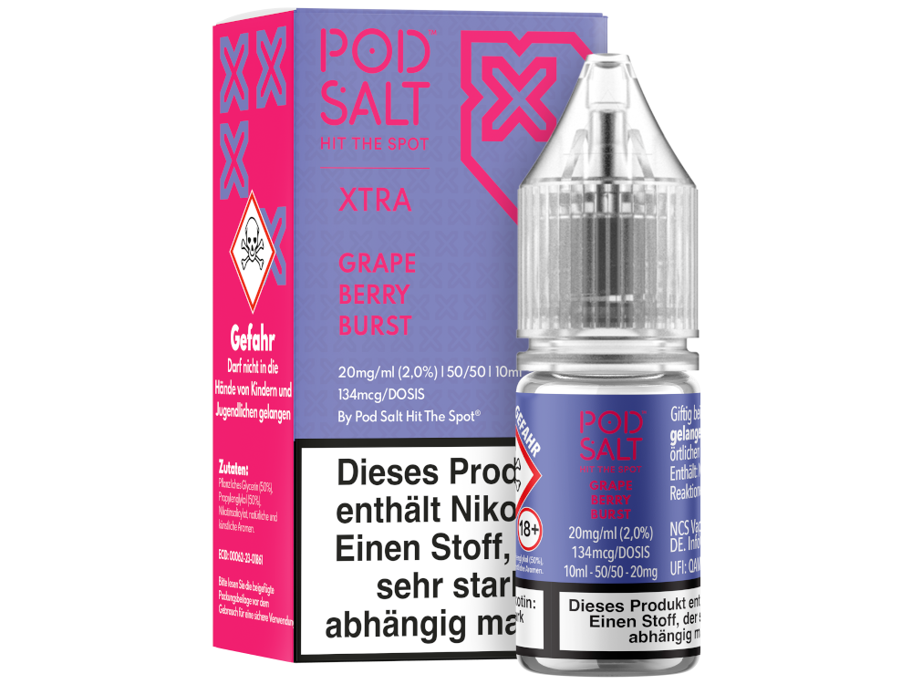 Pod Salt X - Nikotinsalz Liquid  - Grape Berry Burst