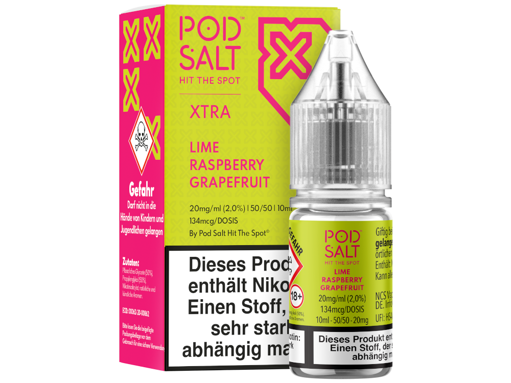 Pod Salt X - Nikotinsalz Liquid  - Lime Raspberry Grapefruit