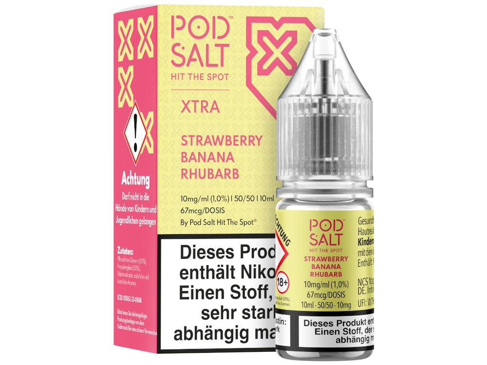 Pod Salt X - Nikotinsalz Liquid  - Strawberry Banana Rhubarb