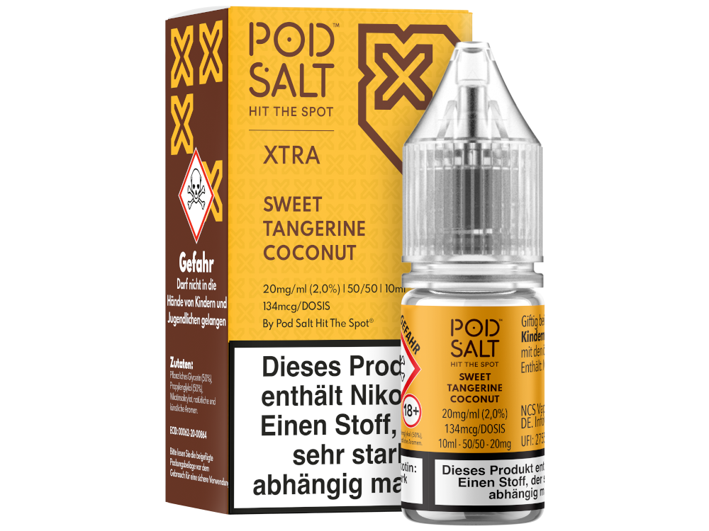 Pod Salt X - Nikotinsalz Liquid  - Sweet Tangerine Coconut