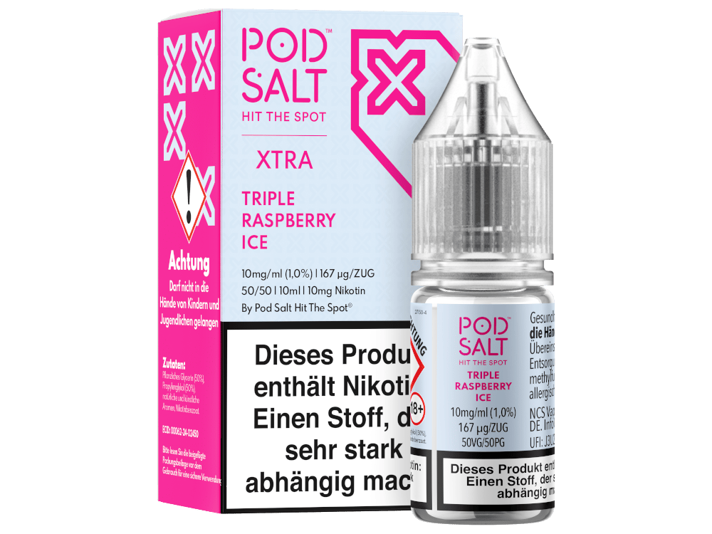 Pod Salt X - Nikotinsalz Liquid  - Triple Raspberry Ice