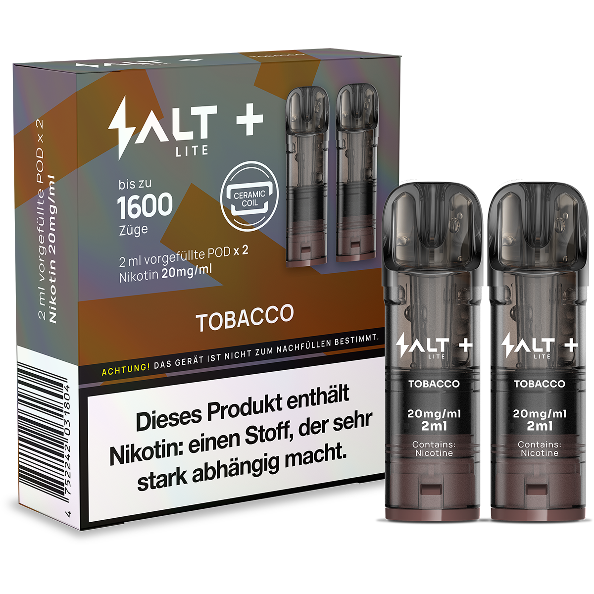 Salt Plus Lite - Tobacco - 2er Pack