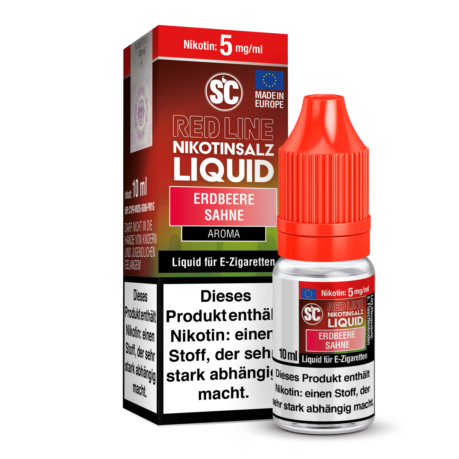 SC - Red Line - Erdbeere Sahne - Nikotinsalz Liquid