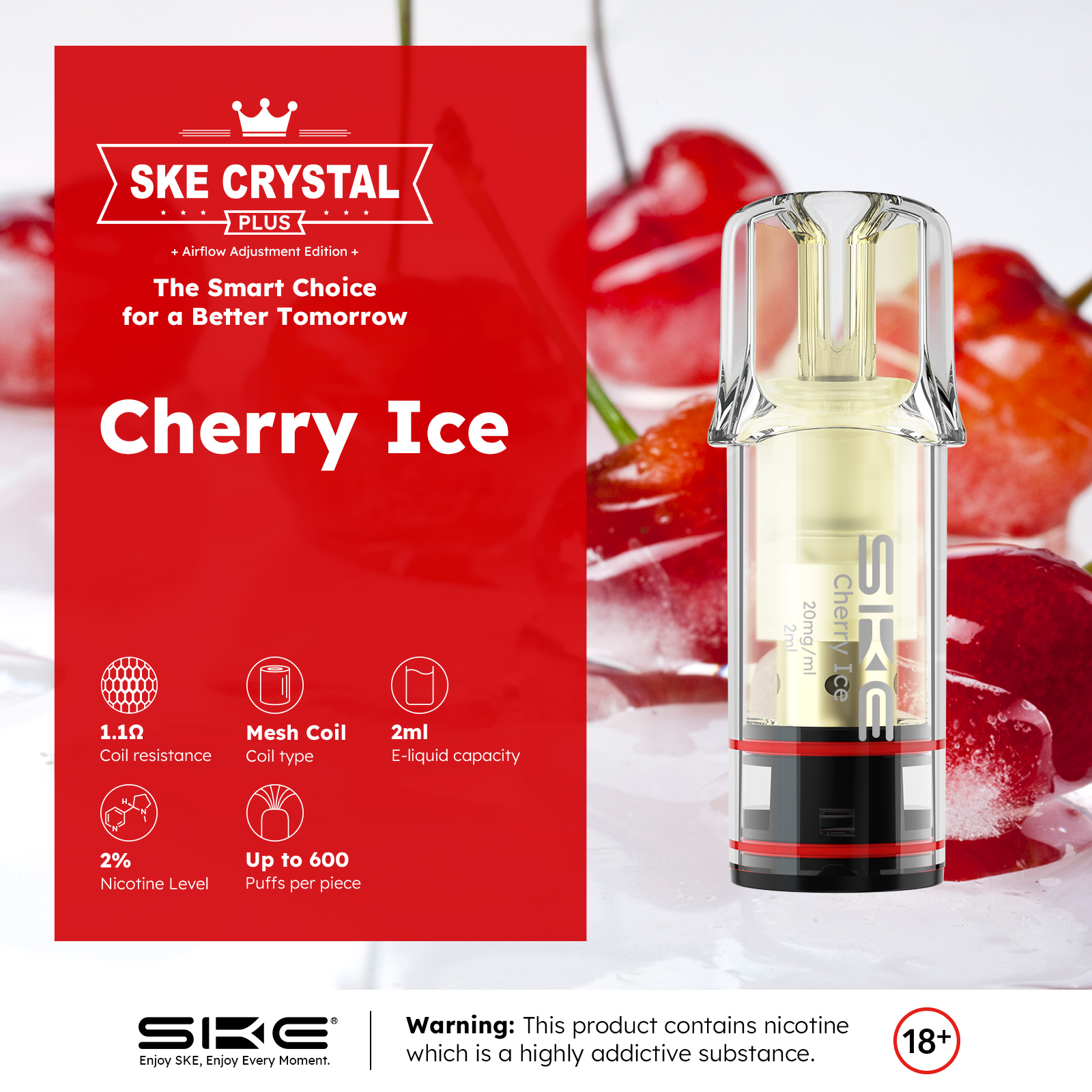 SKE Crystral Plus Pod - Cherry Ice - 2er Pack