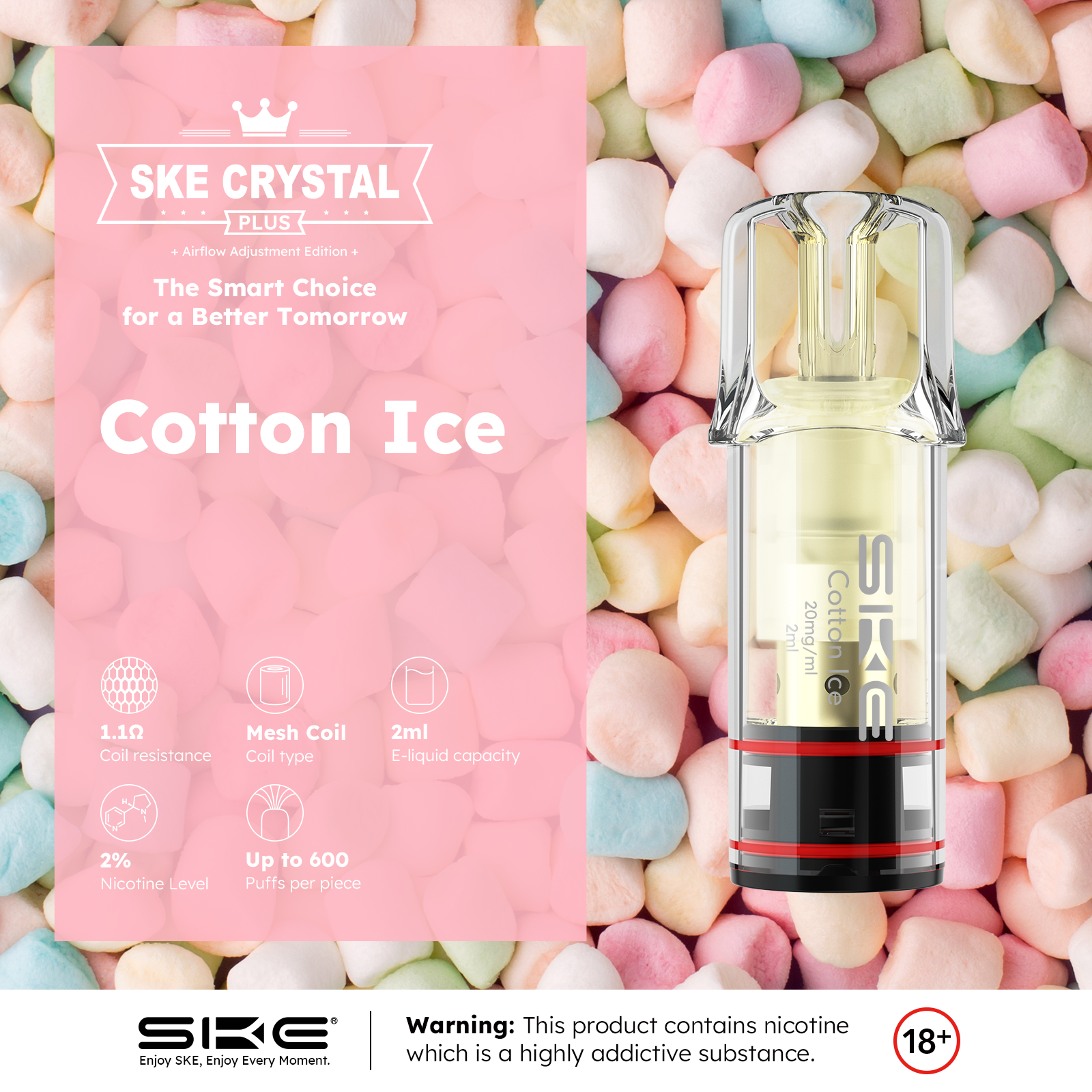 SKE Crystral Plus Pod - Cotton Ice - 2er Pack