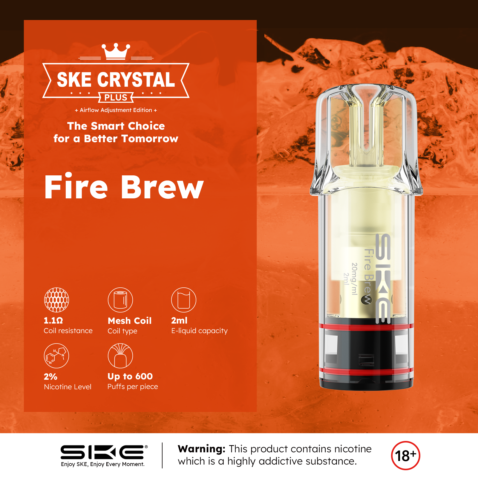SKE Crystral Plus Pod - Fire Brew - 2er Pack