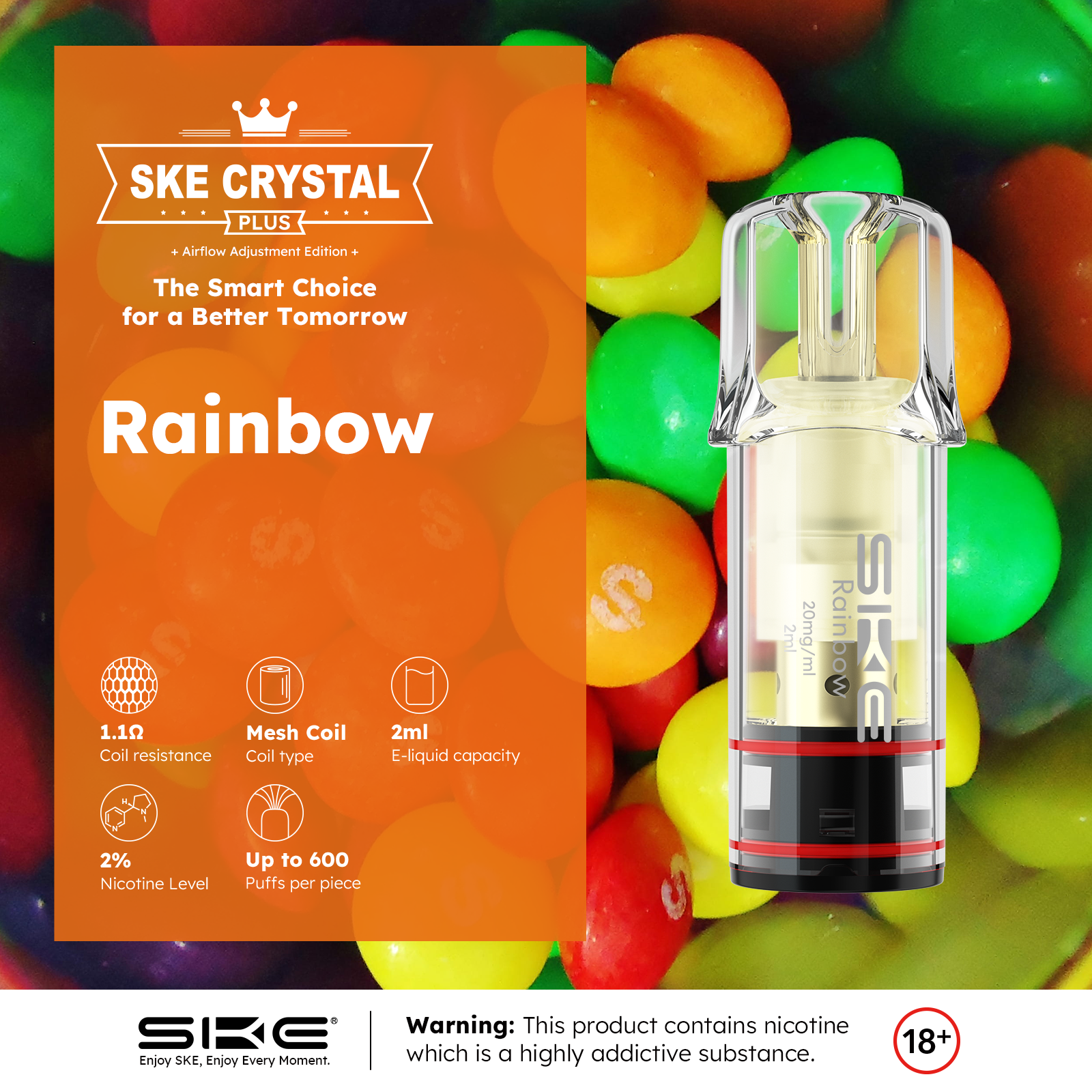 SKE Crystral Plus Pod - Rainbow - 2er Pack